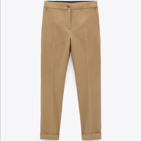 ZARA Jogger Waist Pants - M (Taupe Brown) - Picture 7 of 16